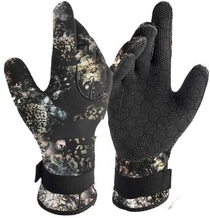 Tauchhandschuhe Tauchhandschuhe 3 mm/5 mm mit Schnallengürtel, Speerfischer-Handschuhe for Tauchen, Schnorcheln, Angeln, Wassersport-Handschuhe Neoprenhandschuhe ( Color : 3mm Gloves , Größe : XL Palm