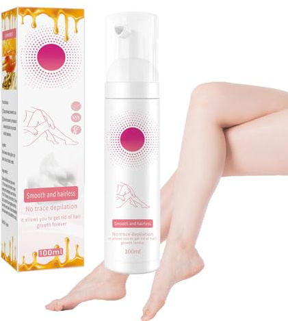 Mousse Dépilatoire à la Cire D'abeille et Au Miel - Spray Épilation Indolore et Hydratant Pour Femmes et Hommes
