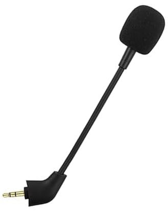 NewTH Mikrofon Ersatz für Kingston HyperX Cloud, Cloud X Cloud Core, Post-2021 2nd Version Cloud II Cloud 2 Cloud Pro Silver Verkabelt Gaming Headsets, 3,5mm,Jack Shape【Oval】