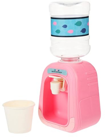 ERINGOGO Mini Dispensador de Agua para Casa de Muñecas de Plástico Versátil y Práctico Diseño de Caricatura para Escena de Juego de Comida y Juguetes