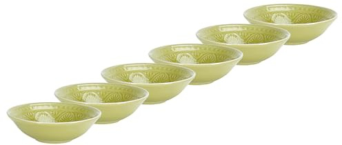 BUTLERS Schalen 200ml 6er Set Suppenteller SUMATRA Steinzeug Geschirr Suppenschüssel | Müslischale | Exotisch & gemustert | Mikrowellen- & spülmaschinenfest