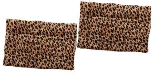 Sosoport 2stücke Pet Sleeping Mat Für Kleine Haustiere Kuschelige Und Warme Hundedecke Aus Hochwertigem Material Für Chihuahuas Welpen Und Kleine Katzen Leopard-Design