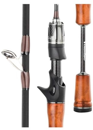 zhongqunli Angelrute Carbon Angelrute 1,39 m 1,55 m 1,68 m 1,8 m Köder Gewicht 1,5-8g Casting Pole Tackle Meer Salzwasser Tragbare Angelrute(1.8m)