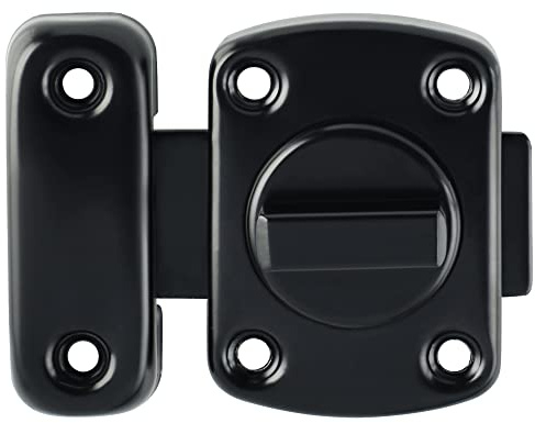 Mooche Verrou de Porte Bouton/Cylindre, en Acier Inoxydable SUS304, Noir