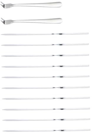 SUPVOX Brochettes Barbecue Plates Acier Inoxydable Ustensiles Pour Barbecue Fourchettes à Viande Accessoires De Cuisine