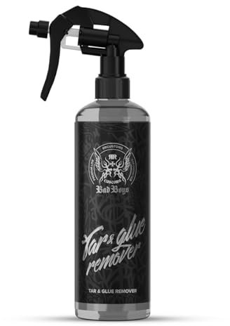 BadBoys Tar & Glue Removedor de Asfalto y Pegamento, 500 ml, fácil de Quitar Pinturas, Etiquetas, Pegatinas, alquitrán y Resina de Superficies Lisas