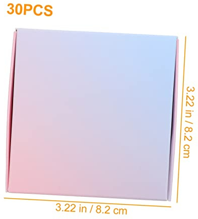 DECOMELODY 30 Stück Seifenverpackungs Kartonboxen 85x85x35mm aus Papier Langlebig Selbstgemacht Seifenkisten Geschenkverpackung für Haushalt Café Party