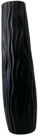 Sharplace Vase für Pampasgras, 58 cm große Blumenvase, hohe Bodenvase, Minimalistischer Boho-Dekorationsvase, Modern Design, Tisch Deko für Hochzeiten, Wohnzimmer, Schlafzimmer & Küche, Schwarz