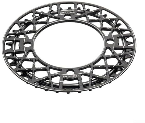 Honseadek Plateau de montagne en alliage d'aluminium pour vélo avec protection de chaîne pour 104BCD compatible avec 34T/36T/38T dents pointues irrégulières améliorées (SKU 38T)