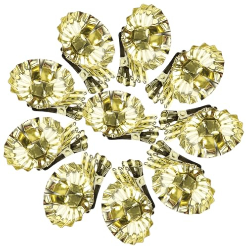 GLEAVI 10pezzi Fermagli per Candele Natalizie in Metallo Piccoli Fermagli per Candele di Clip per Portacandele per Albero di Natale Decorazioni per Feste di Natale