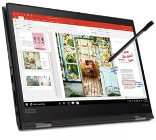 Lenovo ThinkPad X13 Yoga Gen 1, 13,3 Pouces FHD 2-en-1 Ordinateur Portable avec écran Tactile, Intel Core i5-10210U, 8 Go de RAM, 256 Go SSD, Clavier US QWERTY, Windows 11 Pro (reconditionné)