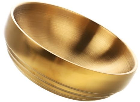 JOINPAYA Cuenco Decorativo para Llaves y Joyas 23 Cm Dorado Diseño Robusto y Organizador Práctico para Muebles de Entrada y Recibidores Hogar