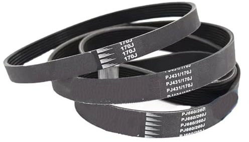 Ribbed belt Poly 200J Rubber Conveyor Belt 200J 205J 210J 215J 220J 230J 235J 240J 245J Belt Drive Belt Treadmill Machine 3/4/5/6/7/8/9/10 Ribs Transmission belt(4ribs,205J-PJ521)