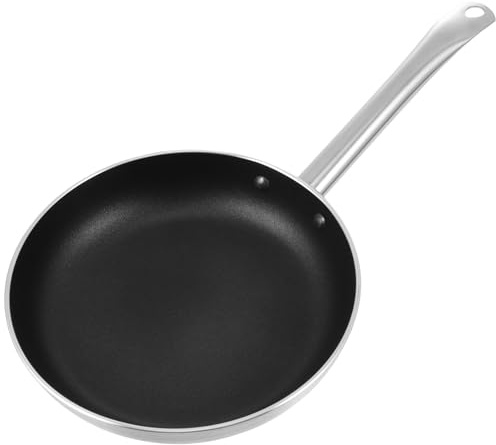 SOLUSTRE Padella in Lega di Alluminio Antiaderente per Bistecca, Resistente al Calore e Riscaldamento Uniforme, per Uso Familiare e Ristorante, Colore Nero