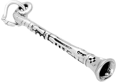 Charm Clarinette en Argent 925/1000