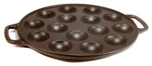 AMS Poffertjespfanne Noir 23 cm Poêle en fonte de fer soirée Nonstick à induction