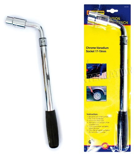 BARGAINS-GALORE 15 Extension Wheel Master Drive Wrench - Socket Nut 17Mm-19Mm | Car Van Vehicle Wheel Tool Spanner Inch Chrome Vanadium Anti Slip Super Grip Handle Garage