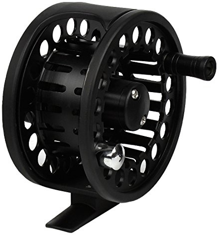 Andux Aluminium Fliegenrolle 2.95 Fliegen-Fischen Large Arbor Reel 5/6 75mm Schwarz FL-04