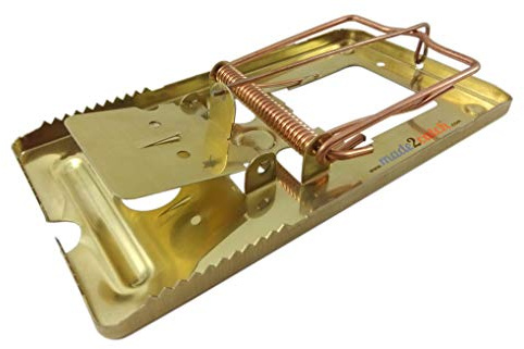2 Stück made2catch Klassische Metall Rattenfalle Messing beschichtet - Langlebige Schnappfallen, die funktionieren, effektiv, Human und wiederverwendbar