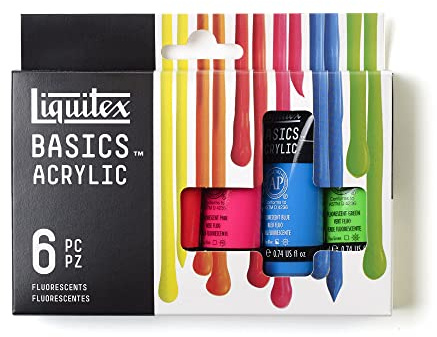 Liquitex Basics - Set di 6 Tubi da 22 ml - Colori Fluorescenti