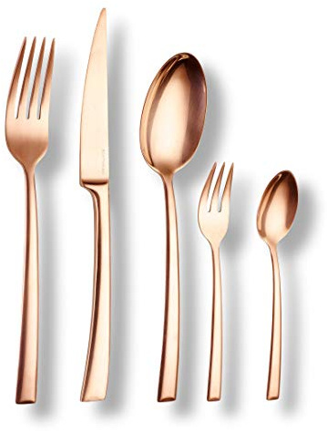 ECHTWERK Tafelbesteck Avelino/Shiny-Bronze Edition, 30-teilig, für 6 Personen, Edelstahl 18/10-hochglänzend, Hochwertiges Besteck Set, inkl. Aufbewahrungs-Kassette, 18/10 Stahl