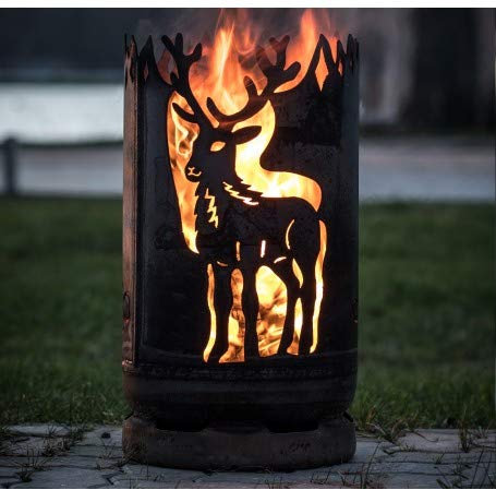Mandelu Feuertonne Hirsch