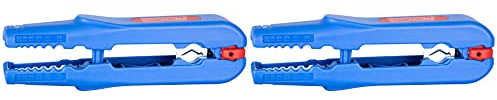 WEICON TOOLS Multi-Stripper No.400 - Juego de 2 tiras para despelar y pelar cables y escaleras, color azul y rojo, 155 mm