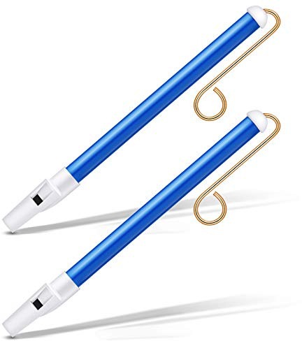 Boao 2 Pieces Slide Whistle Instrument Slide Whistle Party Favors with Stainless Steel Sliding Rods for Parent Interactive Games, Educational Party Favors(Blue)