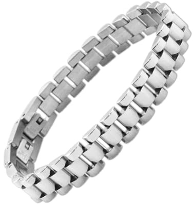 amorili bracciale uomo acciaio maglia president (acciaio)