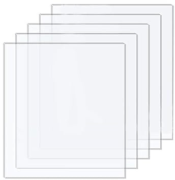 DRERIO 5 Stück Acrylplatten Plexiglasplatten Durchsichtige Acrylglas 25 x 20cm Plexischeiben Glasklar Kunststoffplatte 2mm Acrylscheiben für Fotorahmen, Projektausstellung, Malerei etc