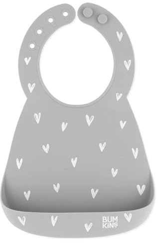 Bumkins – silikonhaklapp – 6–24 månader, Hjärtan, Bumkins