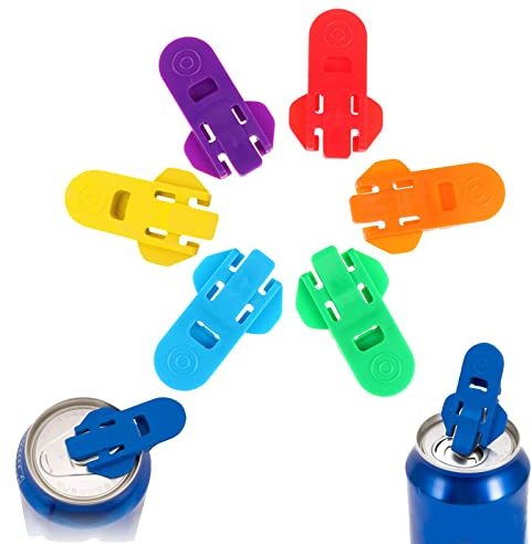 6 Pcs Tapa de Lata de Bebida Cierre de Lata de Bebida Tapa para Latas de Refresco,Tapa Fácil de Abrir, Anti-Cenizas y a Prueba de Insectos, Apta para Cola, Cerveza, Bebidas Gaseosas