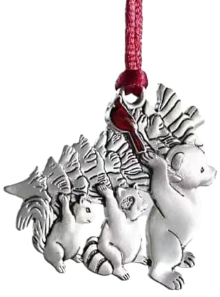 QOKLIYUI Festive Christmas Tree Metal Hanging Ornaments Easy To And for Hang Christmas Tree Hanging Pendants Alloy Festive Ornaments, Bear Hug Tree