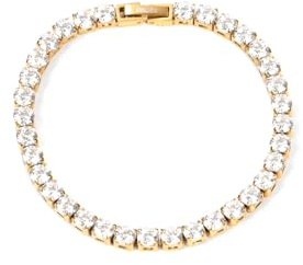 UNSHINEBAR Tennis Armband für Herren in verschiedenen Farben - Streetwear Iced Out Tennis Armband aus Edelstahl und 18K Gold - Wasserfestes Armband