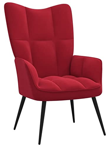 Juroupi Relaxsessel Sessel Wohnzimmer Relax Sessel Lounge Sessel Relaxstuhl Sessel Wohnzimmer Relax Wohnzimmer Sessel Weinrot Samt - 328078