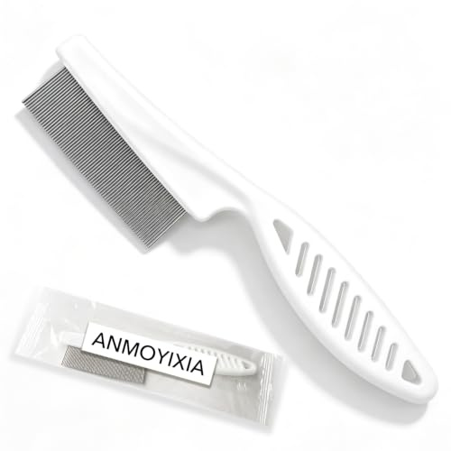 Flea Comb for Cats Dogs Flea Combs for Long Hair, Pet Comb Grooming Comb for Removing Fleas, Ticks, Tear Stains, Dandruff