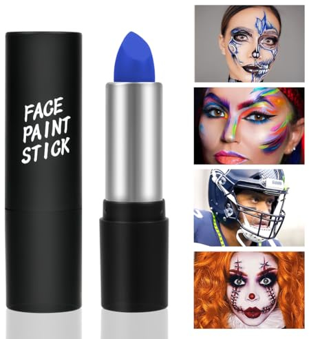 Palos de Pintura Corporal, Juego de Pintura Corporal, Set Maquillaje de Camuflaje para Halloween, Fiestas Carnaval, Militar Caza en la Naturaleza Deportes Aire Libre, Azul