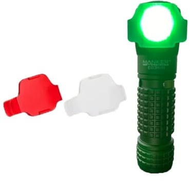 Manker E03H III 800 Lumen, 14500/AA Batterie, hoher CRI 4000 K magnetische Schwanz-Taschenlampe (inkl. Stirnband, Clip, Filter, ohne Batterie) Grün