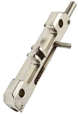 Loquet à ressort de porte intérieure en acier inoxydable, charnière de porte de salle de bains, goupille de verrouillage de porte, boulon de porte 1 pièces(Nickel plated right)