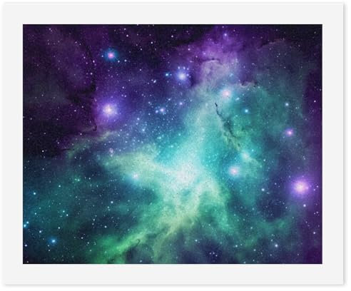 Digitales Gemälde, Malen nach Zahlen aus Fotos, Motiv: grüne, blaue, violette Galaxie, digitales Ölgemälde-Set mit Pinseln, Malen nach Zahlen für Anfänger, Wanddekoration für Zuhause