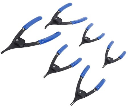 Snap Pliers Set 6 PCS for Vehicles, 6in 8in Adjustable Metal Internal External Retaining Pliers, Heavy-Duty Circlip Tools