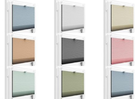 Thermo WABENPLISSEE 100% VERDUNKELND 10 Farben / 80 GRÖßEN FALTROLLO GRAU Jalousie (Blau PM09, 120x150 cm)