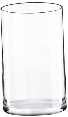 Cabilock Glass Cylinder Flower Vase and Dining Room Use and Anniversaries for Weddings Elegant Contemporary Glass Flower Vase for Home Decoration