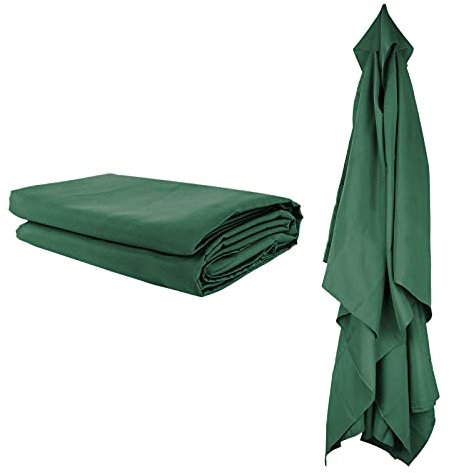 Auvent rectangulaire de rechange pour parasol de marché, jardin, terrasse, piscine, plage, protection UV 4 baleines, 3 m