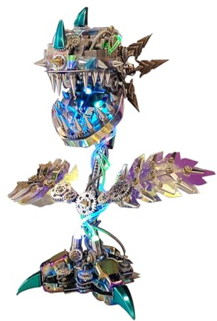 MetalloMotions 3D Piranha Pflanze Blume Metallpuzzle, DIY Metallbaukasten Modellbausatz Erwachsene, Steampunk Deko, Geschenke Weihnachts (770PCS+)