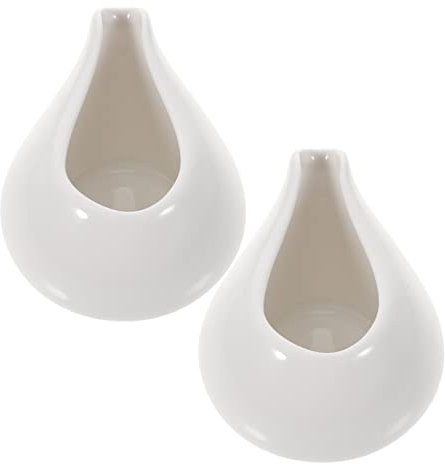 HOLIDYOYO 2piezas Cerámica Sin Salsa Sostenedores Para Salsa Para y Color Blanco