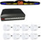 Einparkhilfe Sensoren Radar-Parksensor-Kit Hintergrundbeleuchtung Park-Tronic-Display Rückfahrmonitor Detektorassistent 8 Radarsensoren Einparkhilfe Set(Weiss)