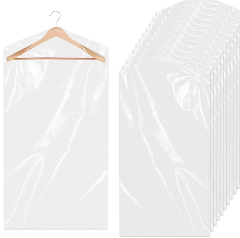 Gekamoyue 10 Pezzi Custodie per Abiti 60x120 cm, coperture Antipolvere per Guardaroba, per Camicie Maglioni Giacche e per Pantaloni Uso Armadio Guardaroba e Cassetti