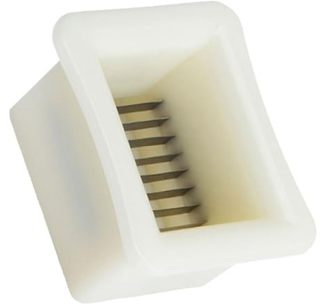 GRIRIW Cortador de Frijoles de Acero Inoxidable y PP, para Cortar en Tiras Verduras y Frutas, Uso en Cocina, Práctico y Fácil de Limpiar