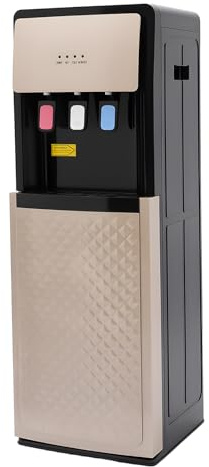 ksxnkhk Dispensador de Agua de Carga Inferior con Opciones de Agua Caliente, fría y a Temperatura Ambiente - 500 W de Calentamiento y 90 W de enfriamiento. Diseño Seguro y de bajo Consumo,